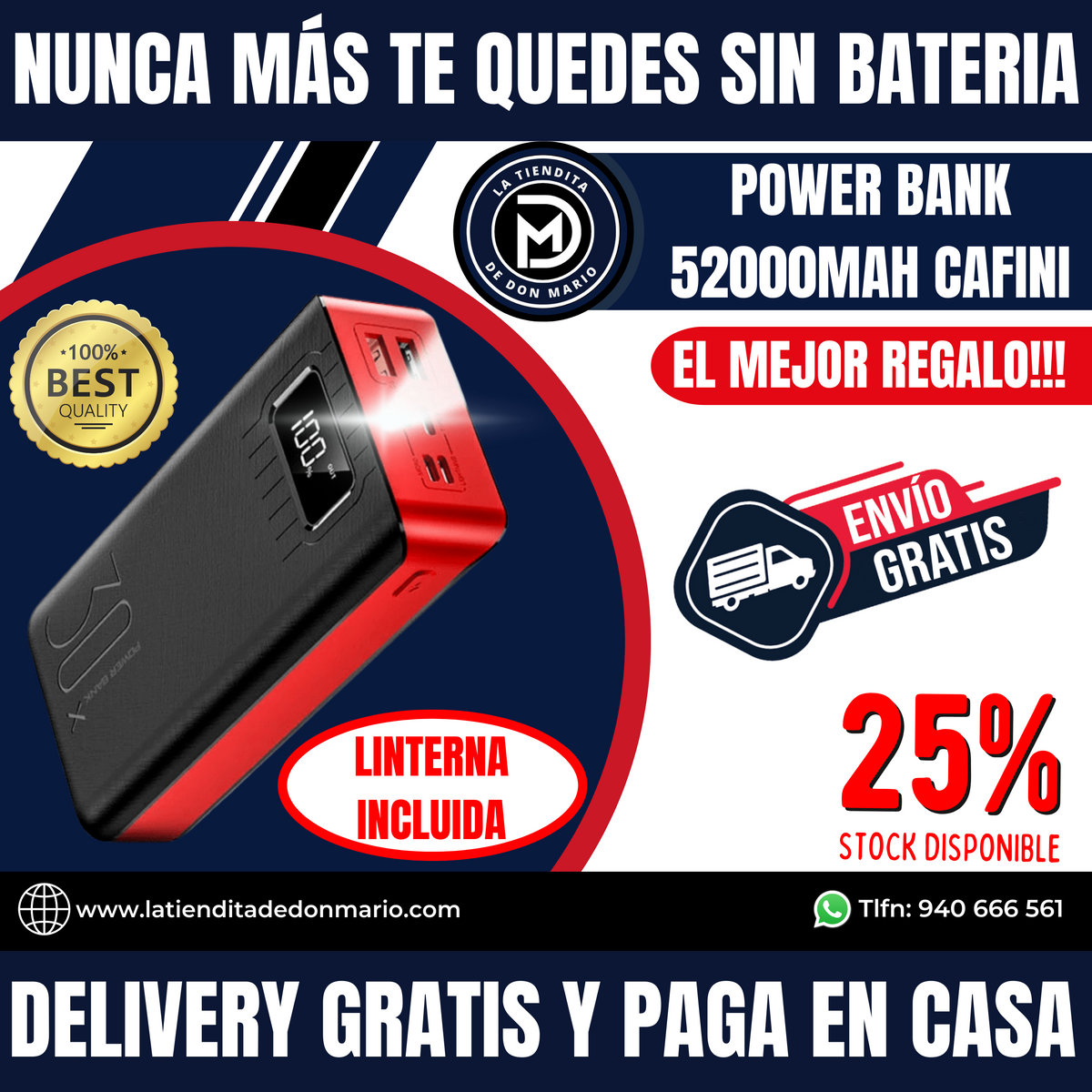 Power Bank - Cargador Portátil Cafini Con Pantalla 52000 MAh – Tu Tiendita  Magik